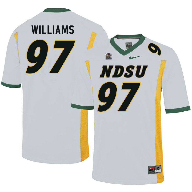Men #97 Gannon Williams North Dakota State Bison College Football Jerseys Sale-White - Click Image to Close